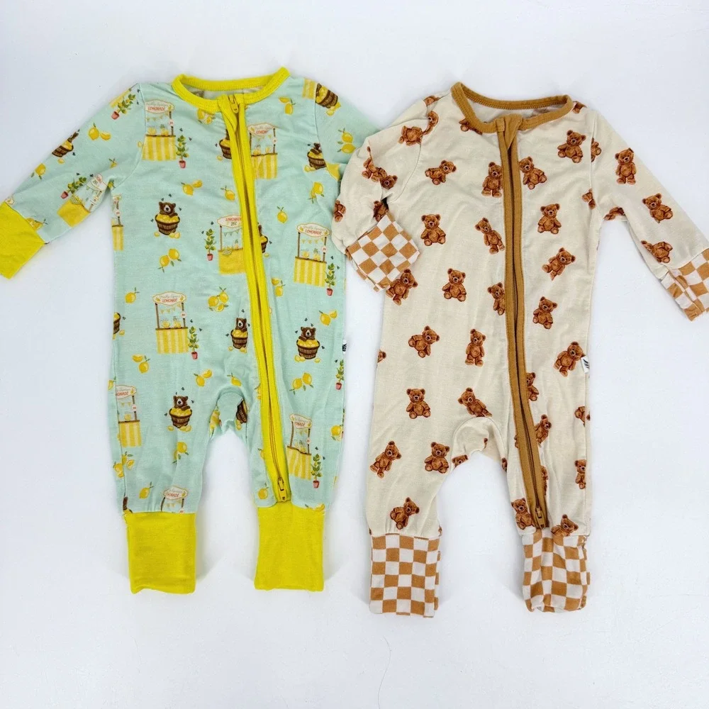 2‎ Free Birdees Bamboo Convertible Footie Pajama Lemonade Stand Bears